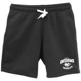 NNEDSZ Men's Fleece Shorts Casual Sports Sweat Pants w Elastic Waist Drawstring Pockets, Black, L