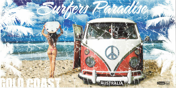 NNEDSZ 100% Cotton Australian Souvenir Aussie Kangaroos Flag Soft Beach Bath Towel Gift, Surfers Paradise