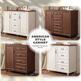 NNEDSZ 4 Chest of Drawers Storage Cabinet Tower Dresser Tallboy Drawer with Door