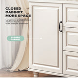 NNEDSZ 4 Chest of Drawers Storage Cabinet Tower Dresser Tallboy Drawer with Door