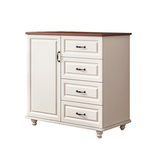 NNEDSZ 4 Chest of Drawers Storage Cabinet Tower Dresser Tallboy Drawer with Door Condition: Brand New