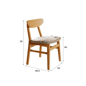 NNEDSZ Dining Chairs Kitchen Chair Natural Wood Linen Fabric Cafe Lounge Chairs