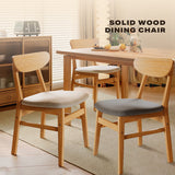 NNEDSZ Dining Chairs Kitchen Chair Natural Wood Linen Fabric Cafe Lounge Chairs