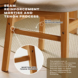NNEDSZ Dining Chairs Kitchen Chair Natural Wood Linen Fabric Cafe Lounge Chairs