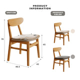 NNEDSZ Dining Chairs Kitchen Chair Natural Wood Linen Fabric Cafe Lounge Chairs