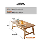 NNEDSZ 1.8M Solid Wood Dining Table Square Dining Table Dining Table Kitchen Furniture