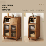 NNEDSZ Modern Bamboo Kitchen Sideboard Storage Cabinet Cupboard Tea Cabinet