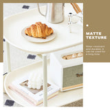 NNEDSZ Movable Modern  Trolley Small Unit Coffee Table Cart Storage Sofa Side Table with Wheels