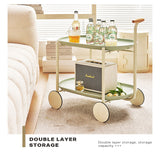 NNEDSZ Movable Modern  Trolley Small Unit Coffee Table Cart Storage Sofa Side Table with Wheels