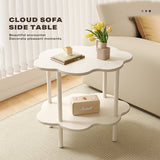 NNEDSZ Coffee Table Tea Cloud Sofa Side Table Modern Creative Double-Layer Corner Table