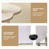 NNEDSZ Coffee Table Tea Cloud Sofa Side Table Modern Creative Double-Layer Corner Table