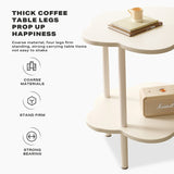 NNEDSZ Coffee Table Tea Cloud Sofa Side Table Modern Creative Double-Layer Corner Table