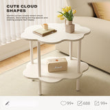 NNEDSZ Coffee Table Tea Cloud Sofa Side Table Modern Creative Double-Layer Corner Table