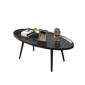 NNEDSZ Coffee Table Living Room Accent Oval Table Contemporary Style Leisure Tea Table