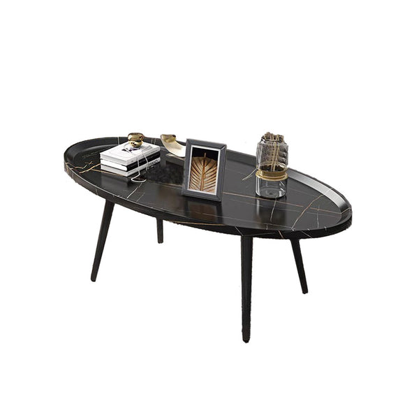NNEDSZ Coffee Table Living Room Accent Oval Table Contemporary Style Leisure Tea Table