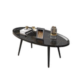 NNEDSZ Coffee Table Living Room Accent Oval Table Contemporary Style Leisure Tea Table