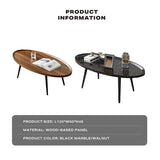 NNEDSZ Coffee Table Living Room Accent Oval Table Contemporary Style Leisure Tea Table