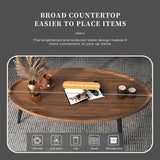 NNEDSZ Coffee Table Living Room Accent Oval Table Contemporary Style Leisure Tea Table