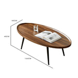 NNEDSZ Coffee Table Living Room Accent Oval Table Contemporary Style Leisure Tea Table