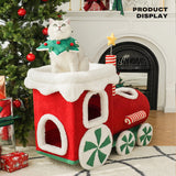 NNEDSZ Christmas Gift Train Cat Tree Cat nest Integrated Cat Nest Toy Scratching Post