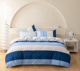 NNEDSZ Mannix Striped Quilt Cover Set - Queen Size