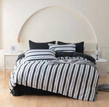NNEDSZ Ascar Striped Quilt Cover Set - Super King Size