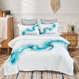 NNEDSZ Ocean Marble Quilt Cover Set - King Size