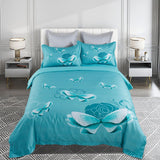 NNEDSZ Butterfly Green Quilt Cover Set - King Size