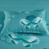 NNEDSZ Butterfly Green Quilt Cover Set - King Size