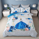 NNEDSZ Princess Kids Quilt Cover Set - King Single Size