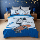 NNEDSZ Astronaut Kids Quilt Cover Set - King Single Size