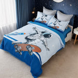 NNEDSZ Astronaut Kids Quilt Cover Set - King Single Size