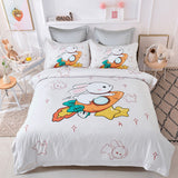 NNEDSZ Rabbit Kids Quilt Cover Set - Single Size