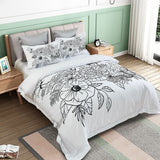 NNEDSZ Viene Floral Quilt Cover Set - Super King Size