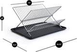 NNEDSZ 2 Tier Folding Dish Rack