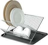 NNEDSZ 2 Tier Folding Dish Rack