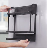 NNEDSZ Magnetic Kitchen Fridge Storage Rack Double Layer