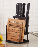 NNEDSZ Knife & Chopping Board Shelf Stand Black