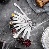 NNEDSZ 7pcs Stainless Steel Measuring Spoons