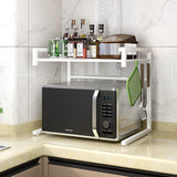 NNEDSZ Adjustable Microwave Oven Storage Shelf White