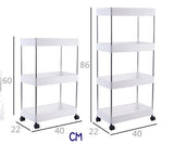 NNEDSZ Space Saver Rolling Storage Trolley Cart 3 tier