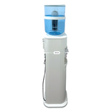 NNEDSZ Luxurious White Free Standing Hot and Cold-Water Dispenser with Filter Bottle and LG Compressor