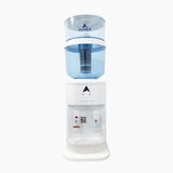 NNEDSZ Luxurious White Benchtop Hot and Cold-Water Dispenser with Filter Bottle and LG Compressor