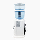 NNEDSZ Luxurious White Benchtop Hot and Cold-Water Dispenser with Filter Bottle and LG Compressor