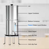 NNEDSZ Aimex Portable Water Filter - Gravity-Fed, 304 Stainless Steel, Fluoride Removal