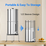 NNEDSZ Aimex Portable Water Filter - Gravity-Fed, 304 Stainless Steel, Fluoride Removal