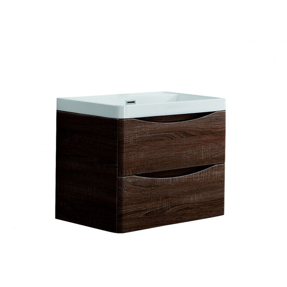 NNEDSZ Ancona wall hung bathroom vanity 600mm Rose wood
