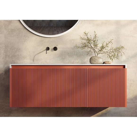 NNEDSZ Rimini wall hung bathroom vanity 1200mm PotterÕs Clay