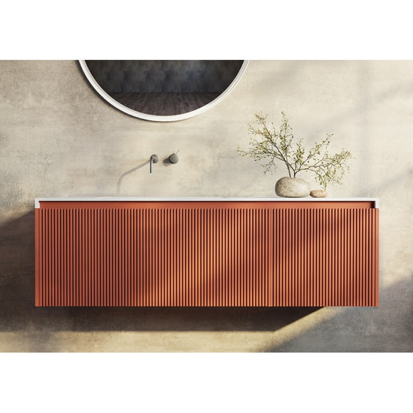 NNEDSZ Rimini wall hung bathroom vanity 1400mm PotterÕs Clay