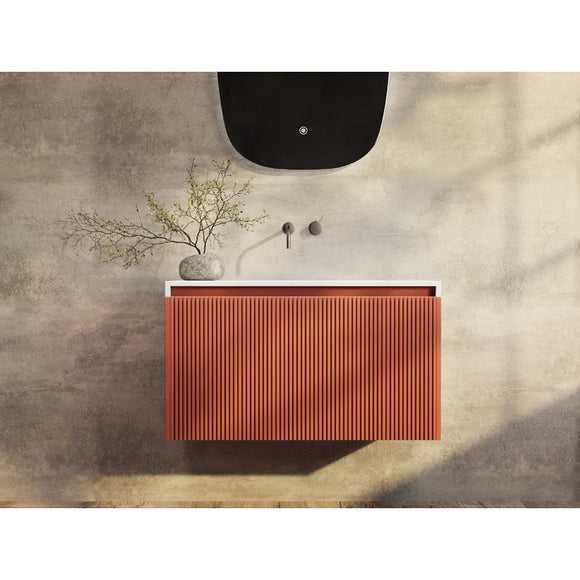 NNEDSZ Rimini wall hung bathroom vanity 800mm PotterÕs Clay